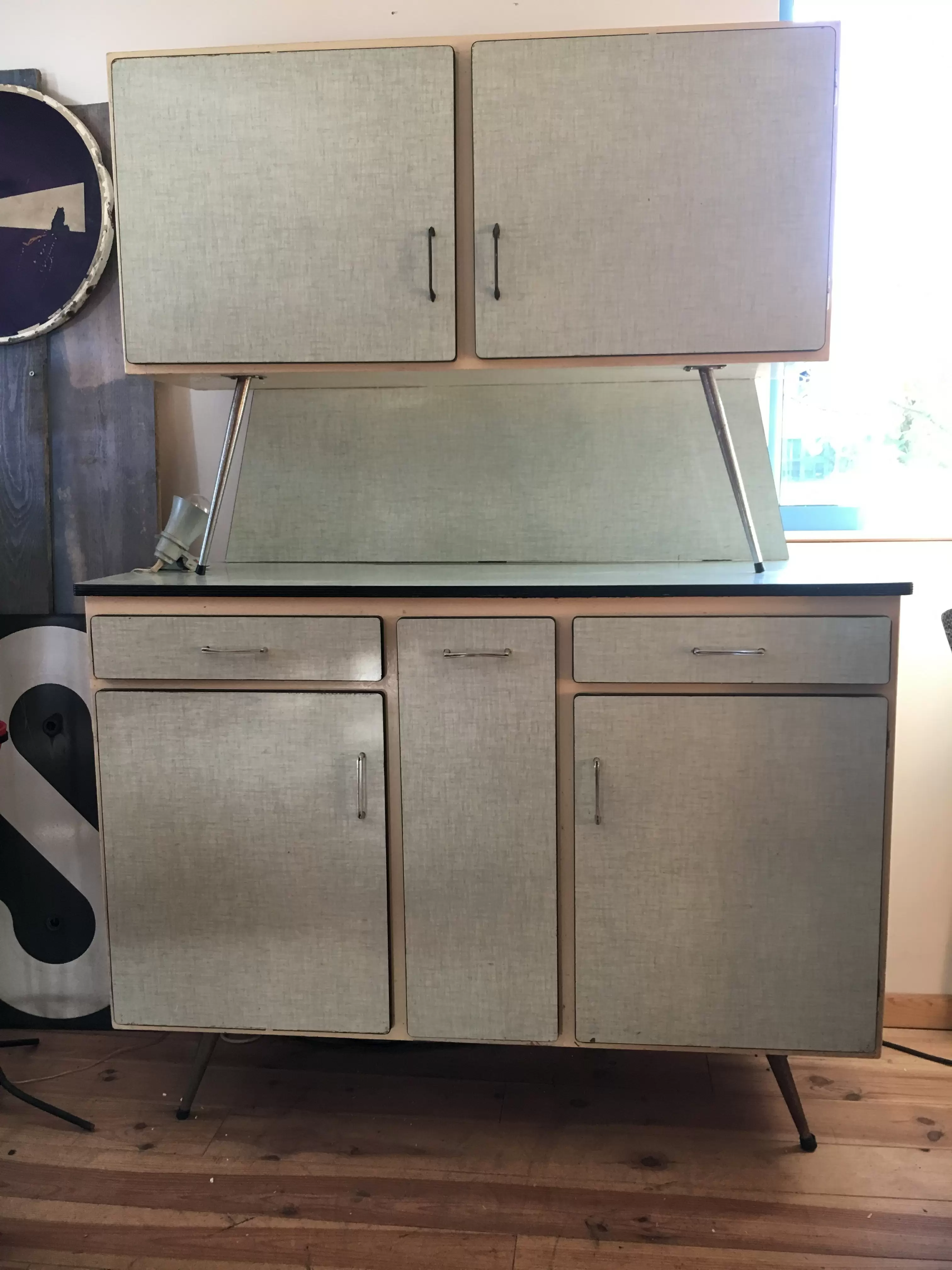 Buffet Formica Vert D Eau Brikbroc Brocante En Ligne