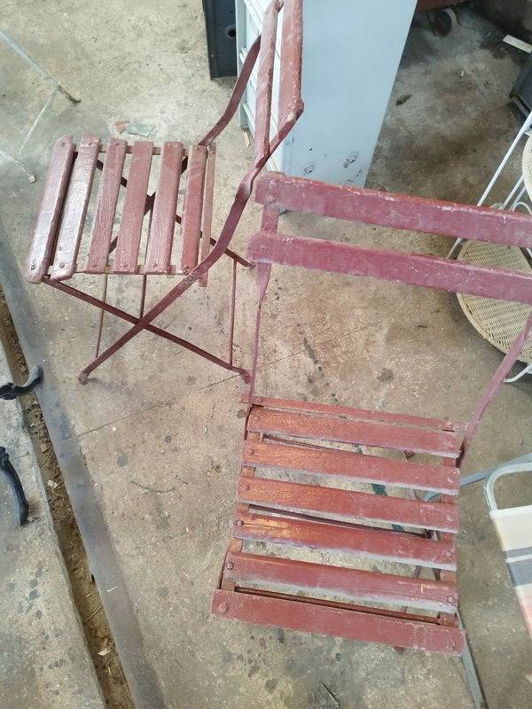 Paires De Chaises Pliantes Jardin Brocante En Ligne