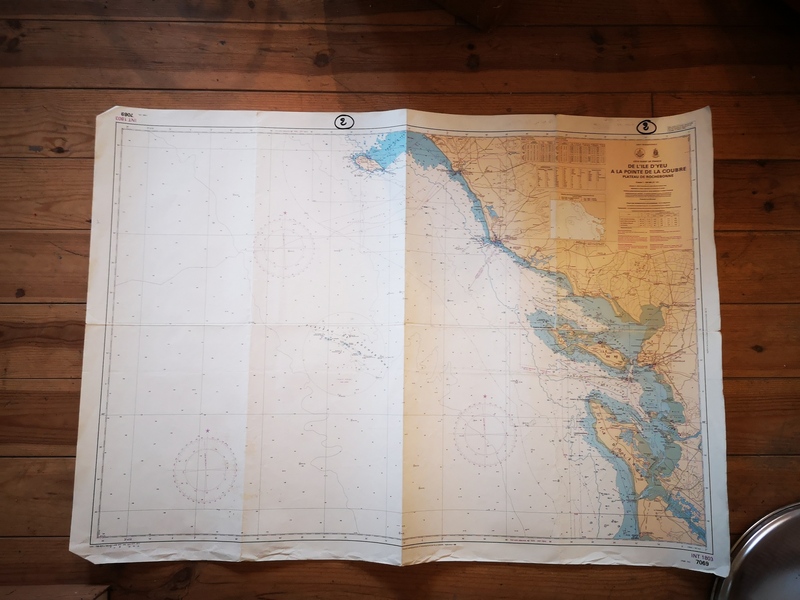 Carte marine Ile  d'Yeu à pointe de la Coubre 