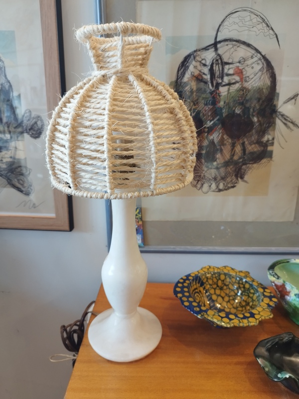 Lampe de chevet vintage en albâtre