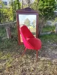 Chaise vintage moumoute