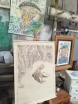 Dessins peintures sur cartes marines