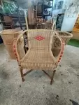 Fauteuil en rotin ancien années 60