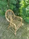 Fauteuil en rotin vintage