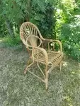 Fauteuil en rotin vintage