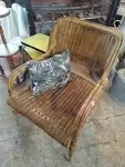 Fauteuil vintage en rotin