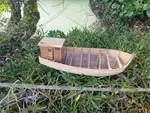 Maquette bateau pêche bois.