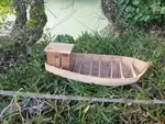 Maquette bateau pêche bois.