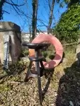 Tabouret bois vintage à vis