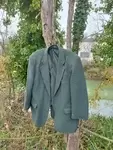 Veste vintage en laine verte