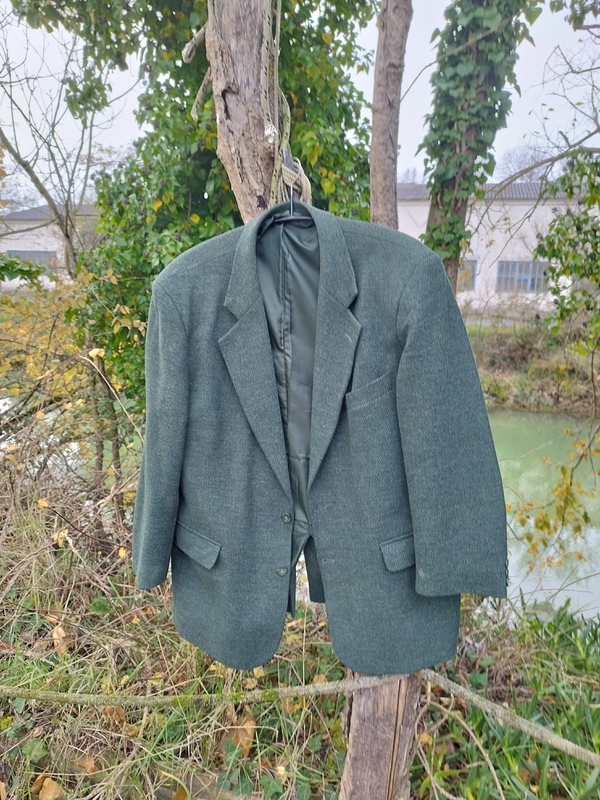 Veste vintage en laine verte